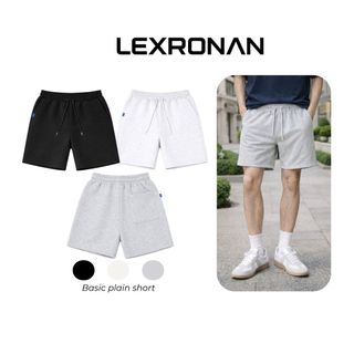 Quần Short Trơn Nam LEXRONAN Form Ngắn Trên Gối – Quần Đùi Nam Co Giãn, Mặc Mát, Basic Đẹp #QD01