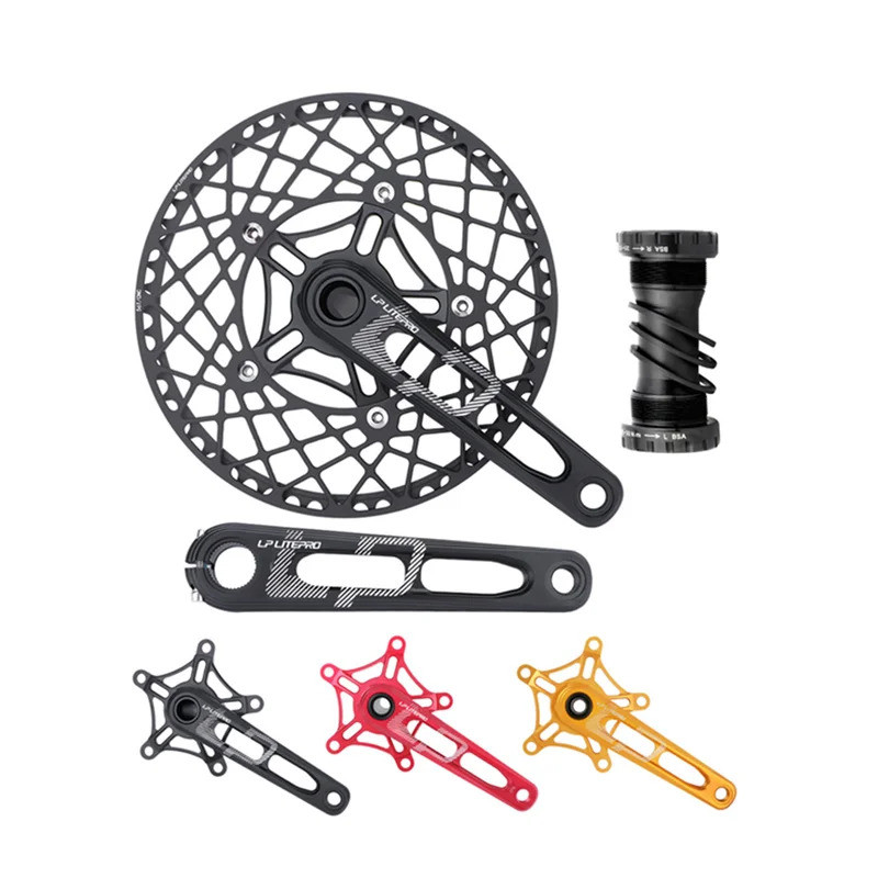 ผู้ผลิตคุณภาพ LP Litepro อลูมิเนียม Chainwheel จักรยานพับ Crank Crank Crank Crankset 130BCD Integrat