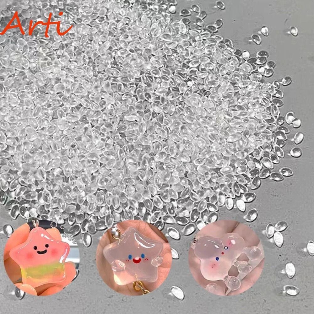 ศิลปะ เรซิ่นดินฟรีพลาสติกดิน,โปร่งใส/สีขาวเทอร์โมพลาสติก ทําเอง คริสตัลสร้างดิน,ของเล่นการศึกษาคุณภาพสูง50กรัม/100กรัมเม็ดเทอร์โมพลาสติกคริสตัลดินเด็กของขวั