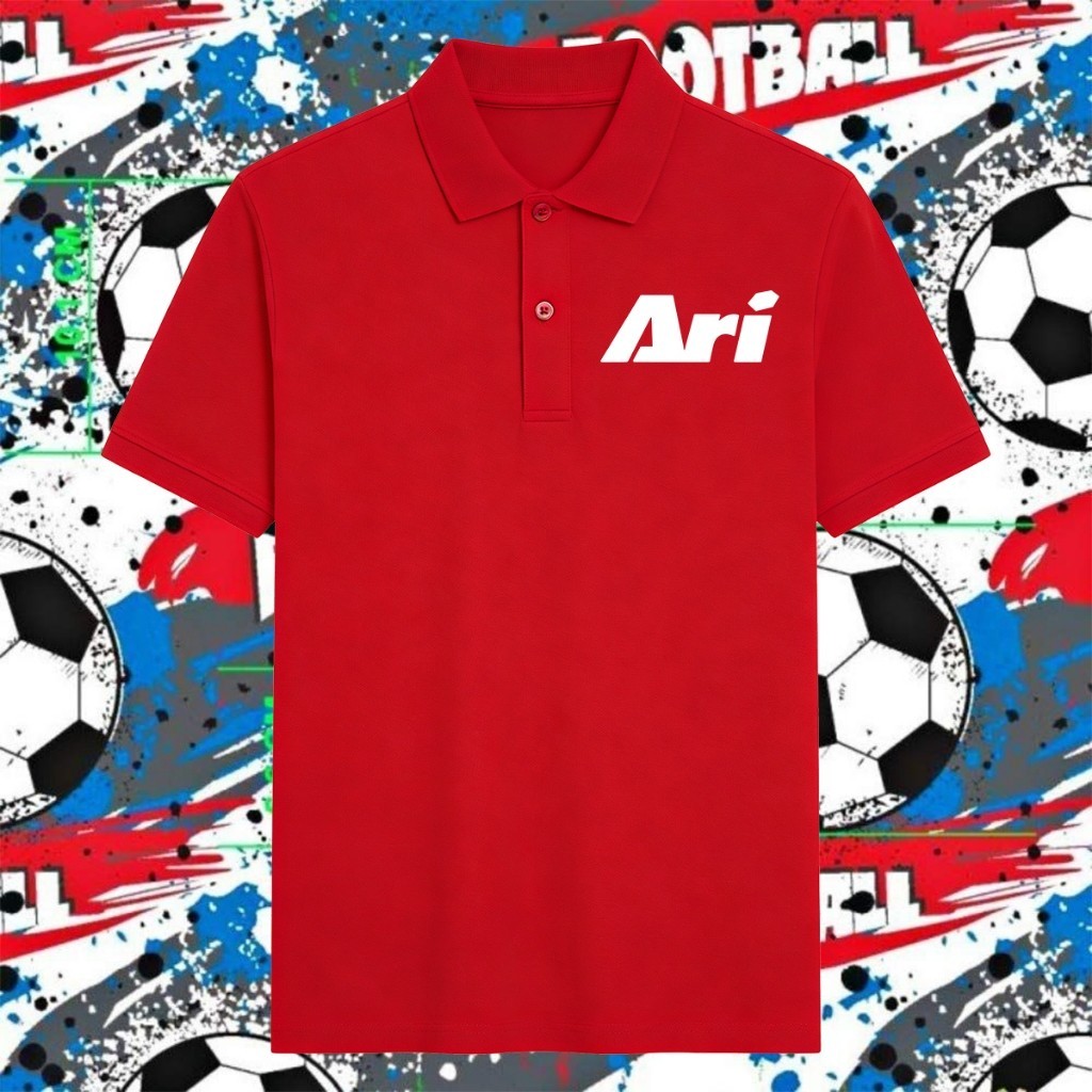 Ari Football simple style men’s เสื้อโปโล Ari Football summer Adult Cotton Comfortable Breathable Polo Shirt S-3XL ราคา ถูกที่สุด ดีลบีเคเค แกลเลอรีภาพที่ 2
