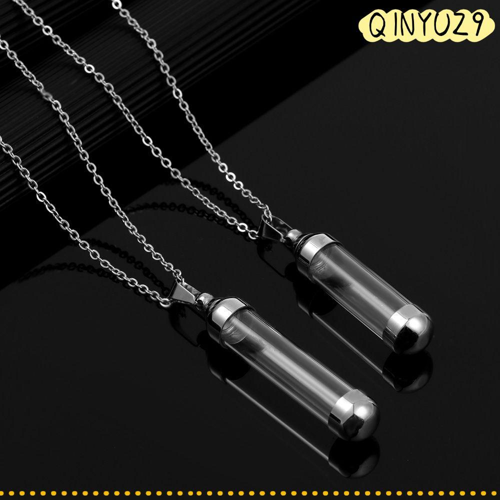 QINYUZ9QX Glass Vial สร้อยคอ DIY Jewellery สําหรับ Ash ทรายโซ่เหล็ก Lucky Charm