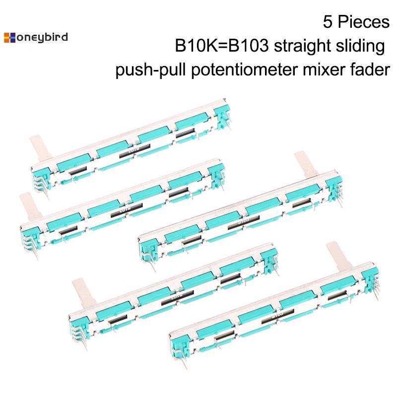 Honeybird 5 ชิ้น 75 MM Double B10K Oril B10KX2 Behringer Pot Mixer Fader Nice