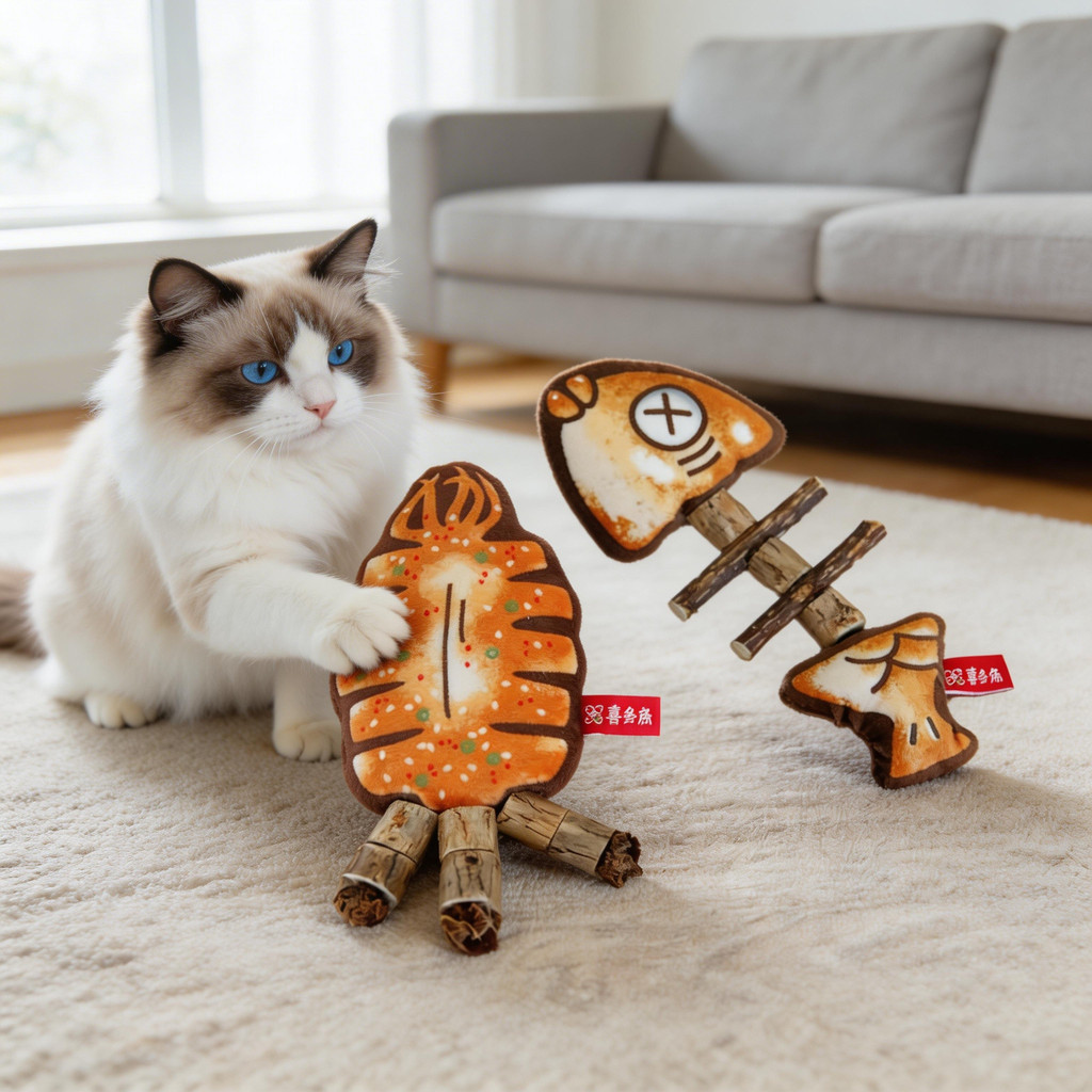 Interactive Cat Chew ของเล่น Silvervine ปลาย่าง Molar ของเล่นสําหรับลูกแมวทําความสะอาดฟันเล่นอุปกรณ์สัตว์เลี้ยงอุปกรณ์เสริม