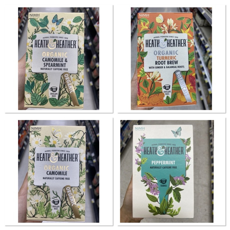 ออแกนิค ชาคาโมมายล์ และ สเปียร์มินต์ ตรา ฮีธแอนด์เฮเธอร์ 30 G. Organic Camomile & Spearmint Tea Heat