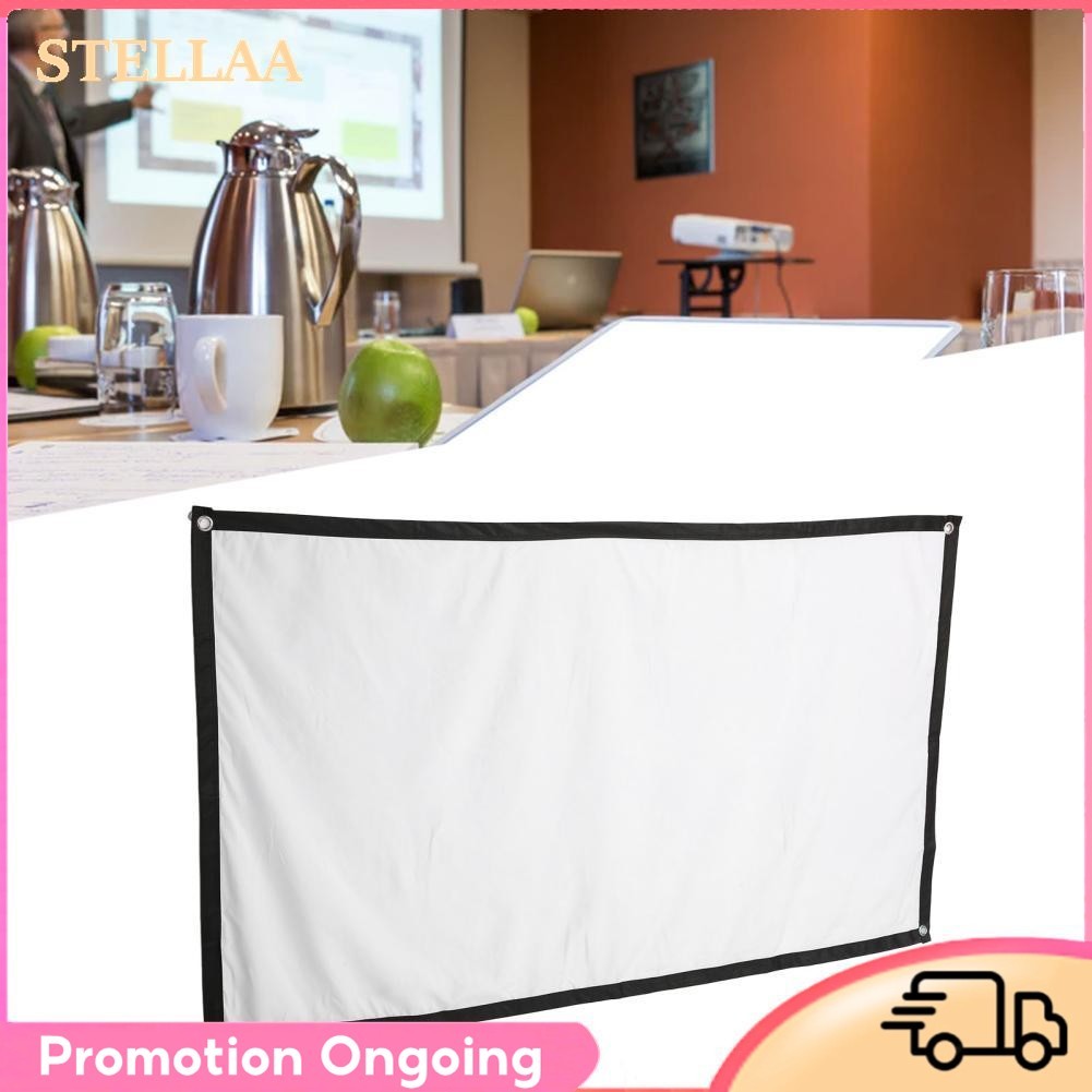 Stellaa Stellaaโปรเจคเตอร์หน้าจอ 60 นิ้วแบบพกพา 16:9 4K HDภาพยนตร์พับกลางแจ้งในร่มการฉายภาพวิดีโอ 4 