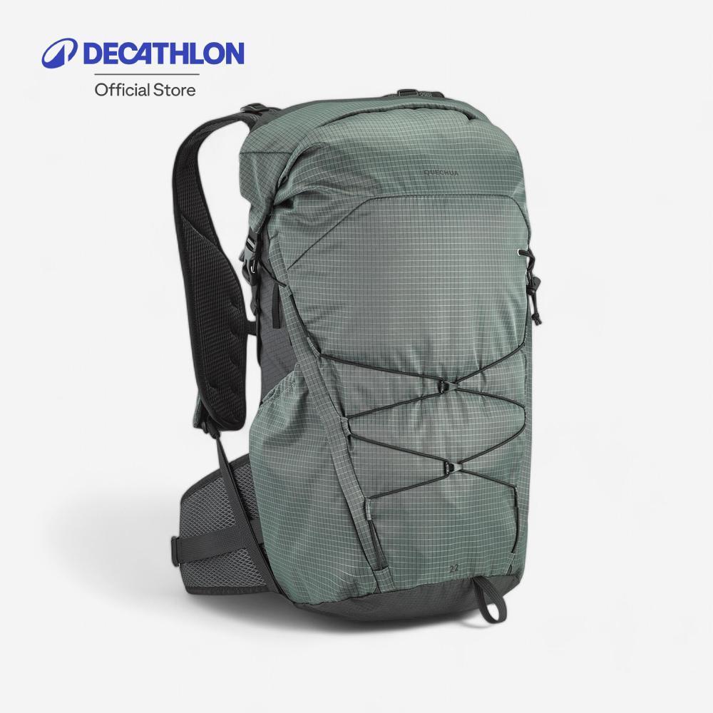 Decathlon 22 L Rolltop Mountain Hiking Backpack เป้สะพายหลังแบบม้วนเปิดด้านบน รุ่น Mh500 ขนาด 22 ลิต