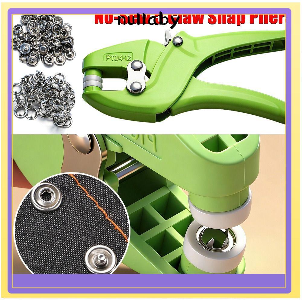 NULLABY 5 Claw Snap คีม, No-Sew ที่มองไม่เห็น Snap Fastener คีม, เย็บเครื่องมือหนาไนลอนโลหะ Snap eff