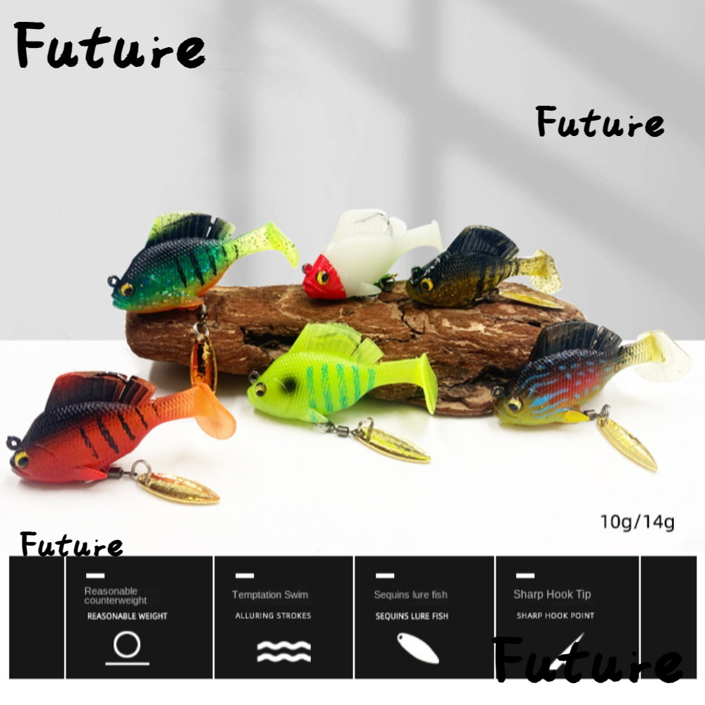FUTURE Dark Sleeper Swimbaits แบบนุ่ม มีตะขอตะกั่ว สำหรับตกปลาน้ำจืดและทะเล