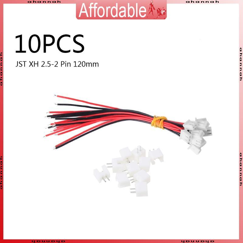 AH 10Pack XH2 54 มม.หญิงชายการเชื่อมต่อ 2Pin สายไฟ 120 มม.xh2 54-2pin Connector jst Connector