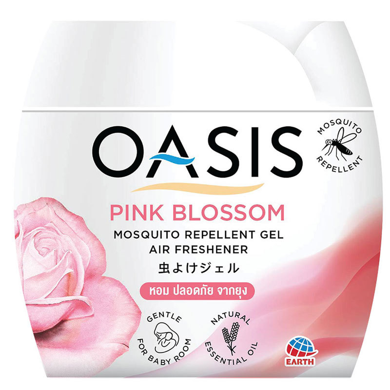 OASIS เจลน้ำหอมไล่ยุง กลิ่นพิ้งค์บลอสซัม 180 กรัม โอเอซิส