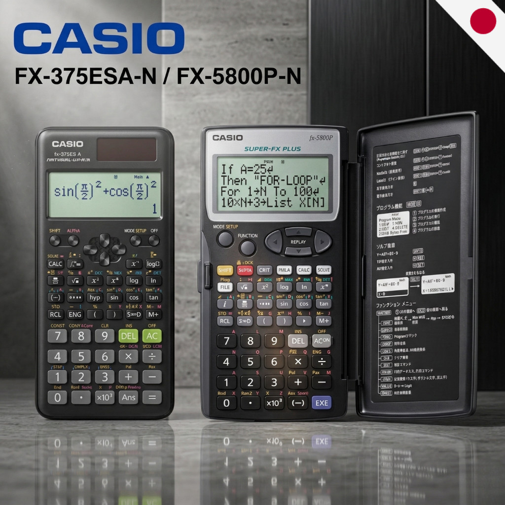 Casio Scientific Calculator fx-5800P-N Programmable & fx-375ESA-N - 394-407 Functions