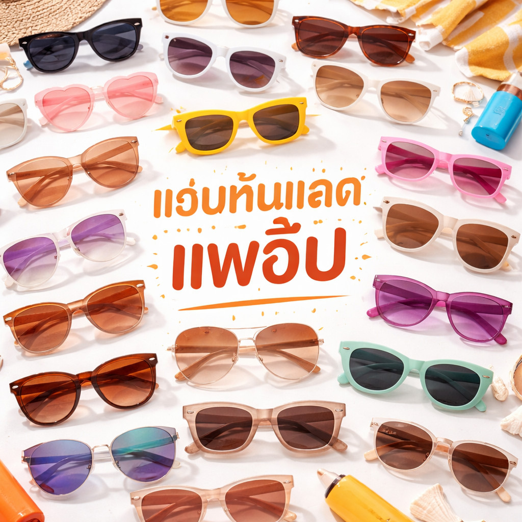 [พร้อมส่งในกทม] แว่นกันแดด แว่นกันแดดแฟชั่น แว่นกันแดดวินเทจ สไตล์เกาหลี ใส่ขับรถ เที่ยวทะเล แว่นตาแฟชั่น ใส่สบาย กันแดด