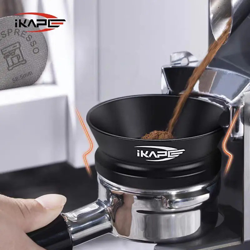 IKAPE Espresso Magnetic Dosing Funnel เหมาะสําหรับ 51mm, 54mm, 58mm Bottomless Portafilter พร้อม mag