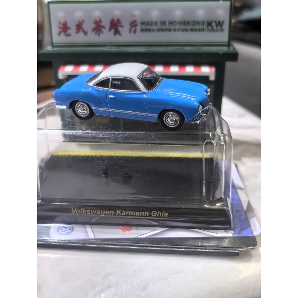 Jingshang Kyosho 1/64 Friends Volkswagen Karmann Gia Blue White Color Matching, Classic Beetle Sport
