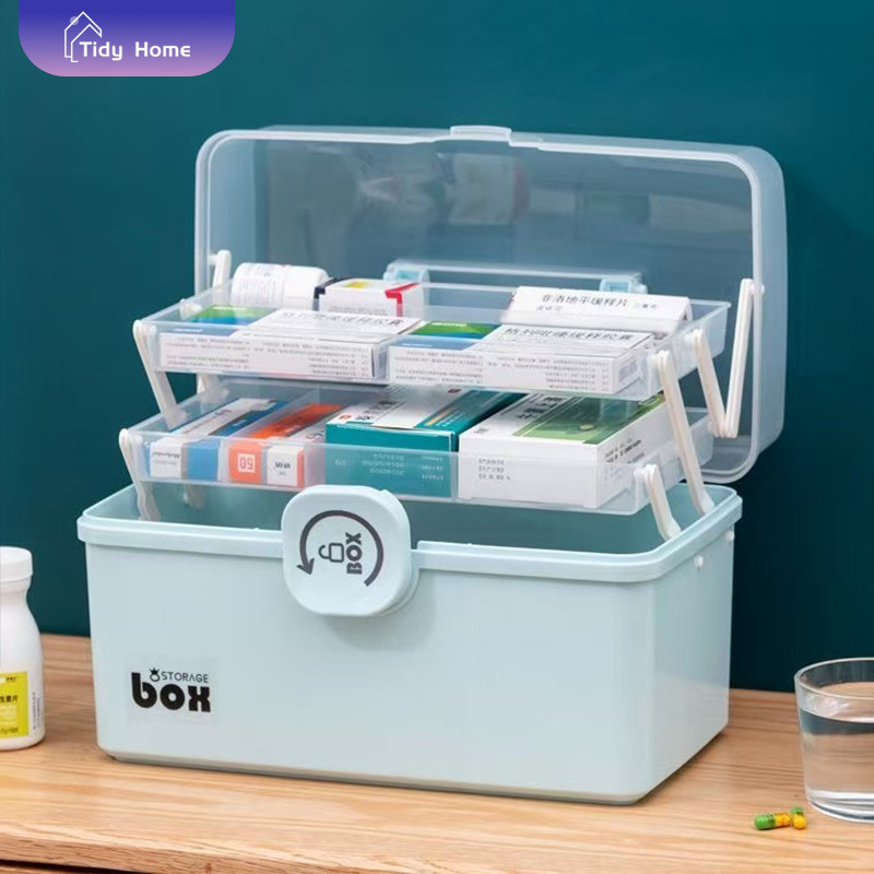 NeatBox กล่องยา กล่องยาสามัญประจำบ้าน กล่องใส่ยาสามัญประจำบ้าน ขนาดใหญ่แบบพกพ