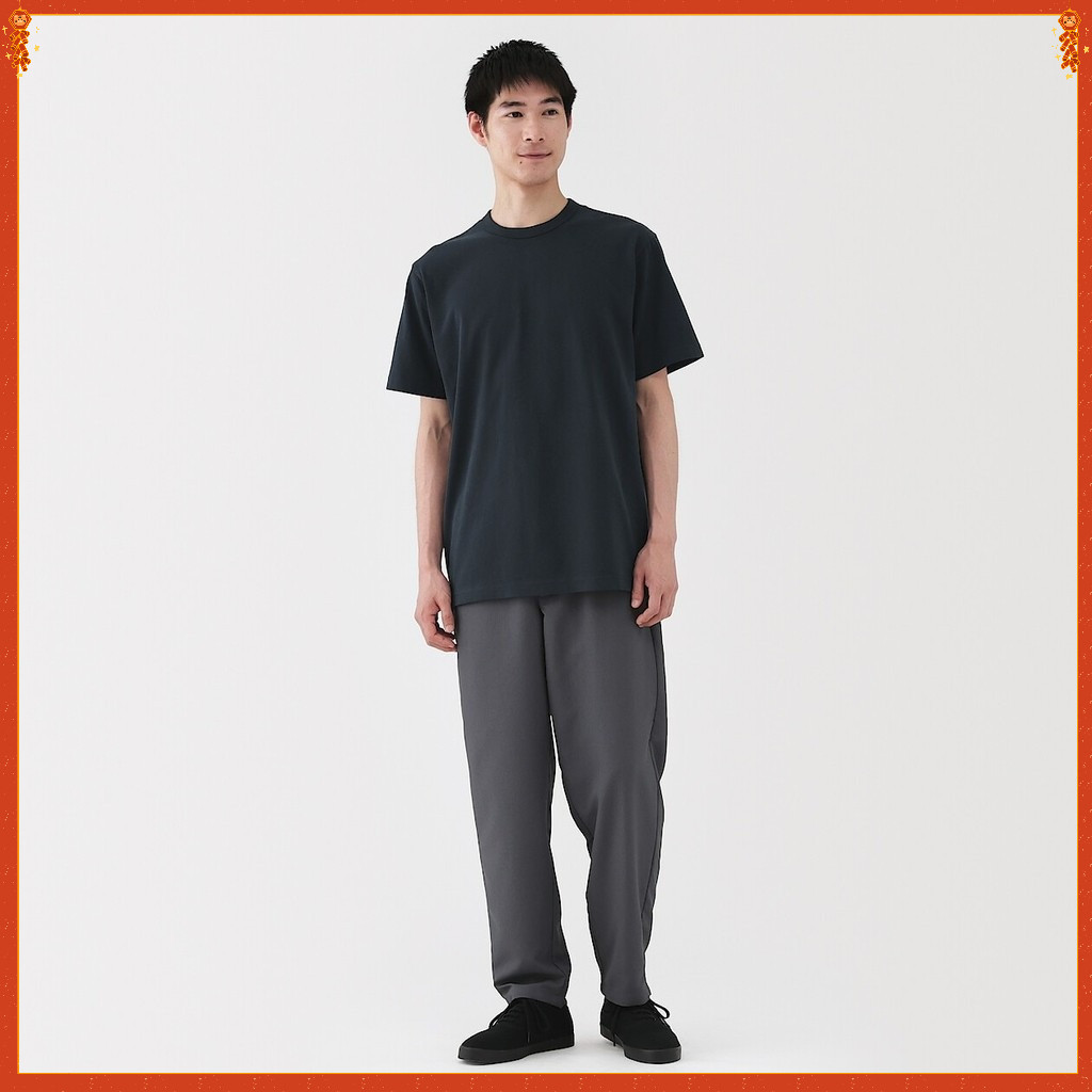 MUJI เสื้อยืดคอกลมผ้ามีน้ำหนักแขนสั้น ผู้ชาย – MUJI Washed Heavy Weight Short Sleeve T-Shirt ราคา ถูกที่สุด ดีลบีเคเค แกลเลอรีภาพที่ 5