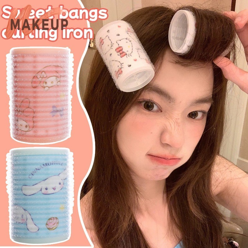 [MAKEUP]ชุดม้วนผมไร้ความร้อน 2/4/6 ชิ้น|  เตารีดดัดผมพลาสติก 3 รูปแบบสําหรับหน้าม้าและคลื่นฝรั่งเศส| เครื่องมือจัดแต่งทรงผมแบบพกพาน้ําหนักเบาพร้อมการออกแบบการ์ตูนน่ารัก