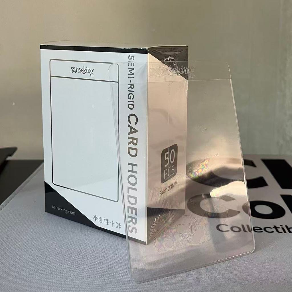 SEMI-RIGID Card Holder Sealed 50 ชิ้น Card Top Loader Holders ทั้งกล่อง