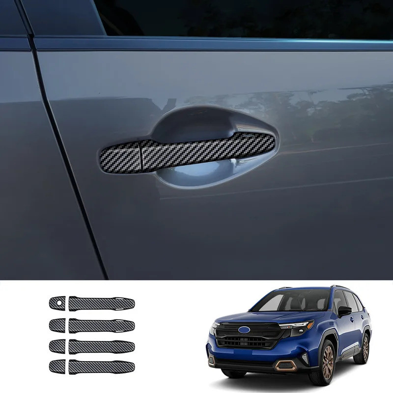 สําหรับ Subaru Forester 2024 2025 ABS สีดําด้านข้างรถประตู Trim Decal สติกเกอร์จัดแต่งทรงผมรถอุปกรณ์