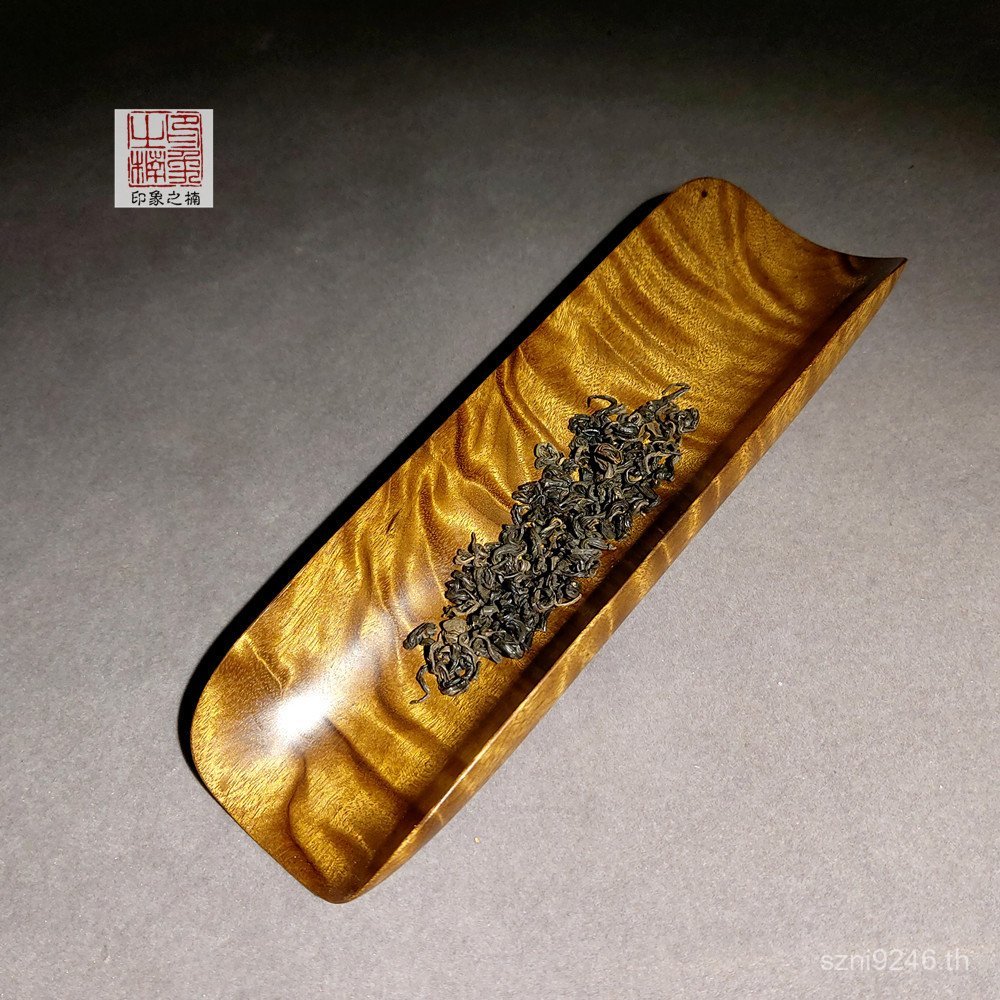 ชาสไตล์ใหม่ 3ew1 Zhen สไตล์จีน Handmade Log ชุดชาผ้าไหมสีทอง Zhen ไม้เนื้อแข็ง Nan Zen น้ํา Ripple ช