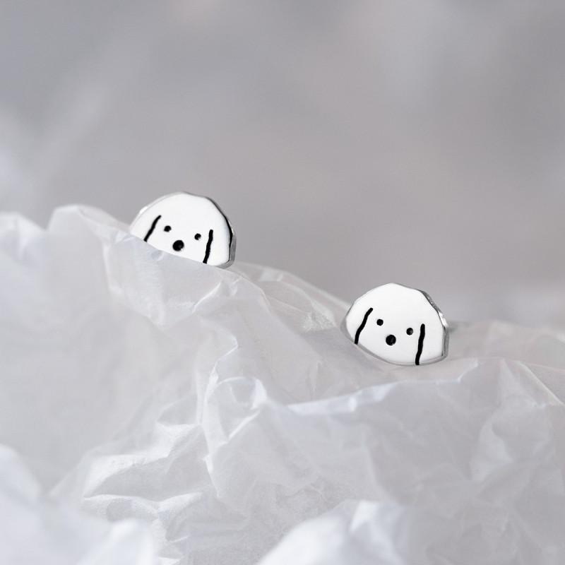 Puppy Love Earrings ต่างหูเงินแท้ S925 [MERCELO]