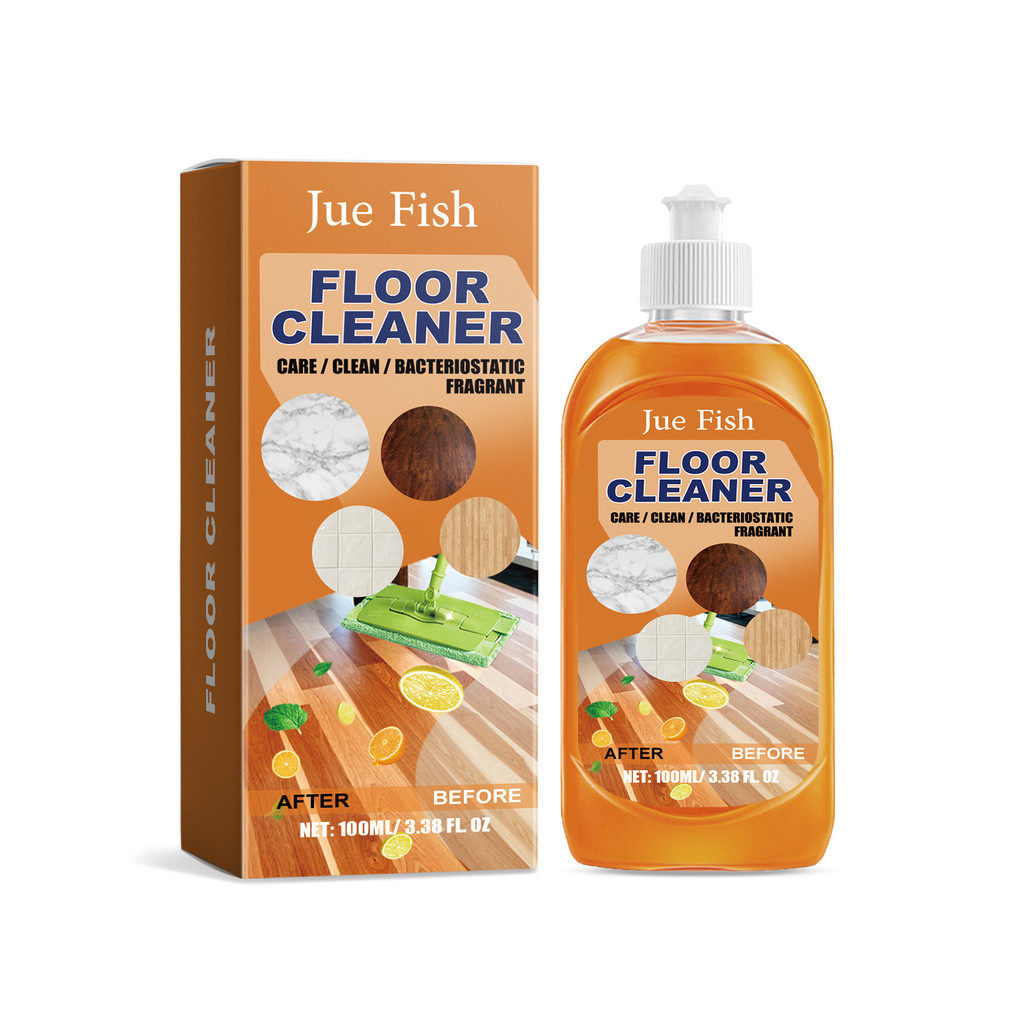 [คลังสินค้าพร้อม] Jue-Fish Floor Cleaner ทําความสะอาดในครัวเรือนขัดการปนเปื้อนขจัดคราบตะกรัน Brighte