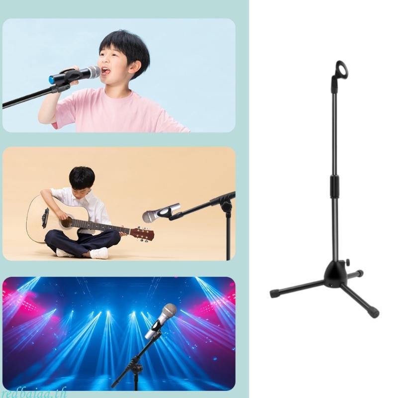 Redbaiaa Professional Telescoping Mic Stand สําหรับเครื่องดนตรีก่อสร้างพับได้