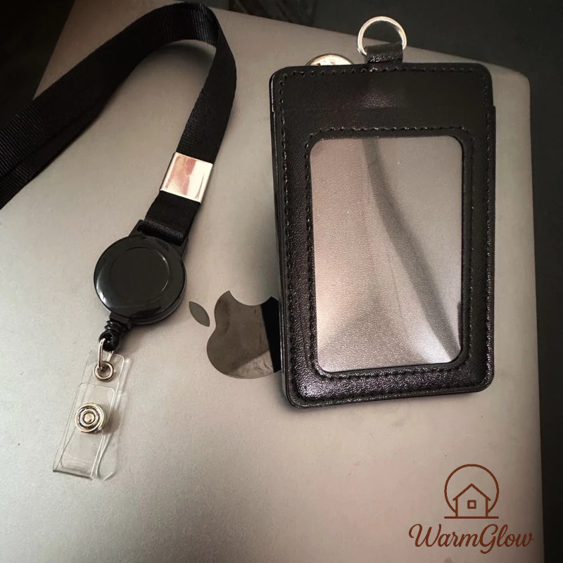 ที่ใส่บัตร หนัง PU + สายคล้องคอโยโย่ ซองใส่บัตรหนัง PU ทนทาน ปลอดภัย ใช้งานสะดวก สำหรับบัตรประชาชน บัตรพนักงาน บัตรเข้าทำงาน สวยงาม มีสไตล์