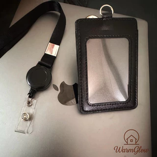 ที่ใส่บัตร หนัง PU + สายคล้องคอโยโย่ ซองใส่บัตรหนัง PU ทนทาน ปลอดภัย ใช้งานสะดวก สำหรับบัตรประชาชน พนักงาน เข้าทำงาน สวยงาม มีสไตล์