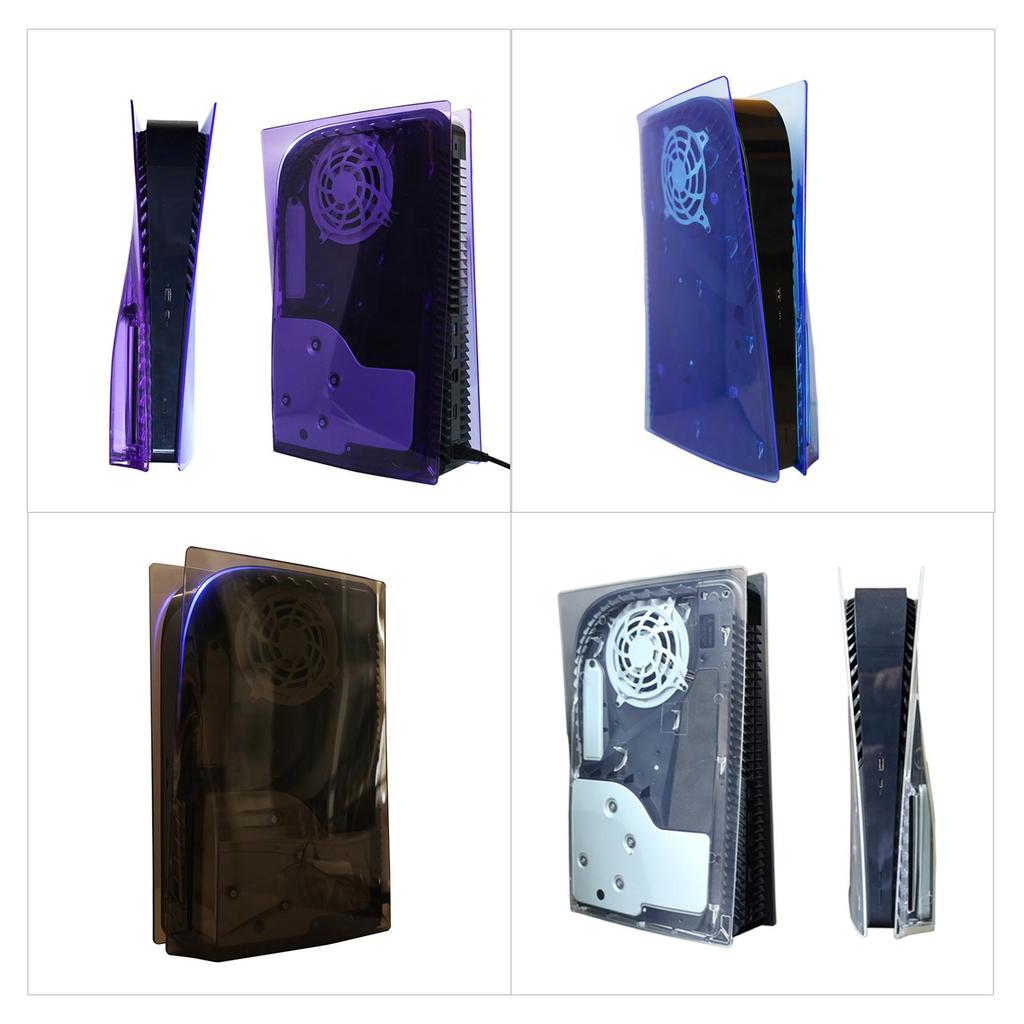 [Lszcx6l] Clear Plate Shell Cover Case Skin Anti-Scratch for Sony PS5 Disc Version