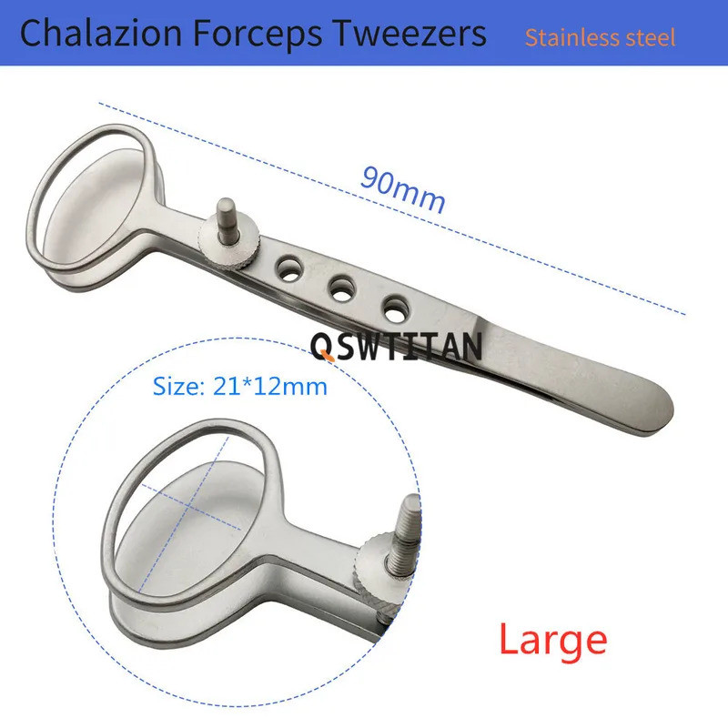 Ophthalmic Forceps Chalzion Forceps แหนบไทเทเนียม/สแตนเลส Ophthalmic เครื่องมือผ่าตัดคุณภาพสูง