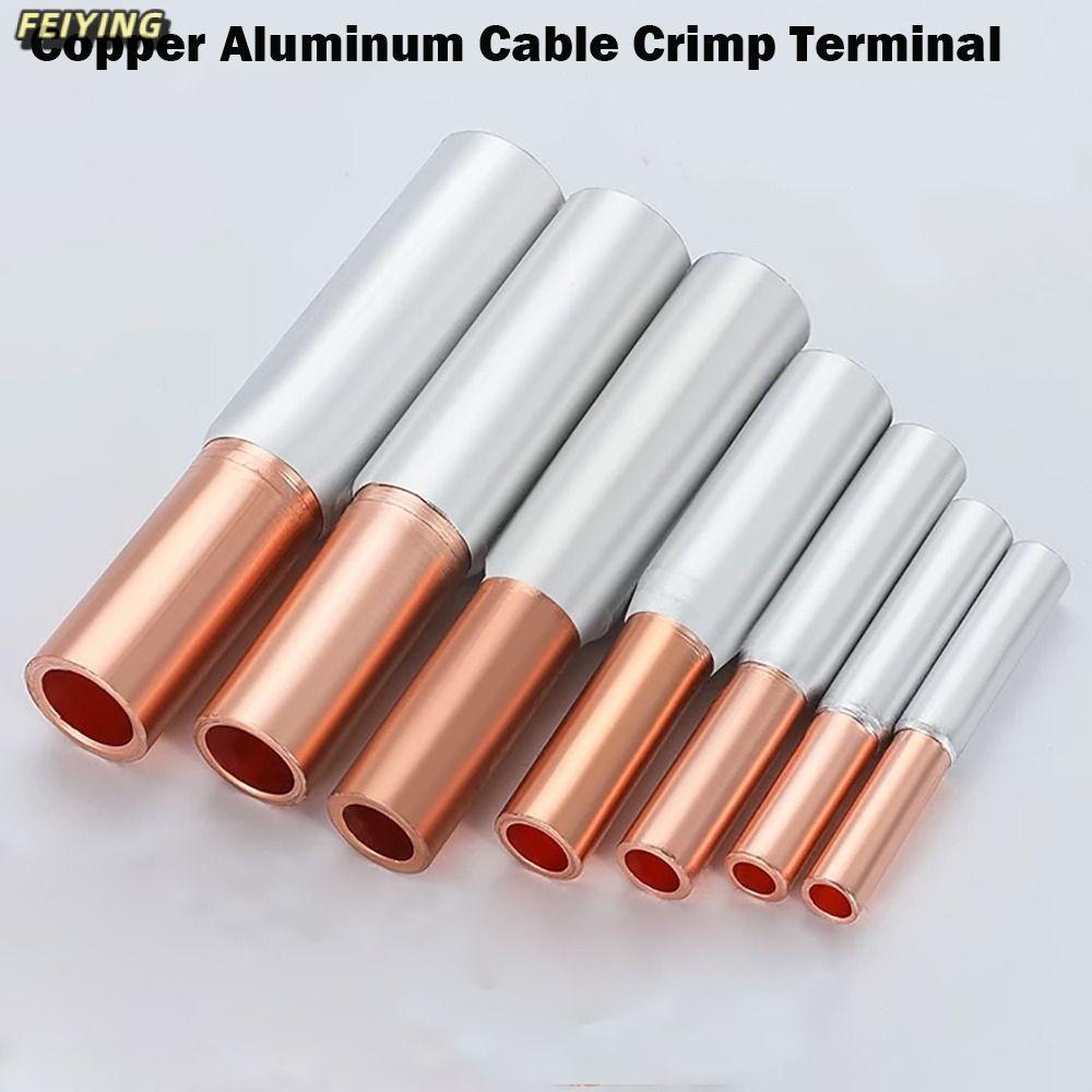 FEIYING เฟยอิง ขั้วต่อสายไฟสายเคเบิล, เทอร์มินัลอลูมิเนียมทองแดงแบบไม่มีฉนวนขนาดเล็ก, สายเคเบิลบล็อกเทอร์มินัลอลูมิเนียมทองแดง