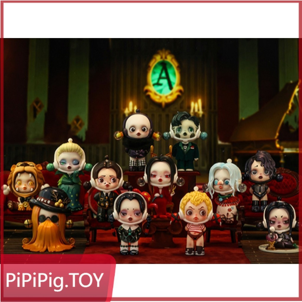 POPMART POPMART SKULLPANDA Adams Family Series Mystery Box ของแท้ 100%