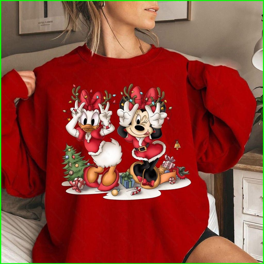 คริสต์มาส Mickey Minnie Bows เสื้อกันหนาว Disney Epcot World Tour ปราสาทสัตว์ Kingdom Hollywood Xmas