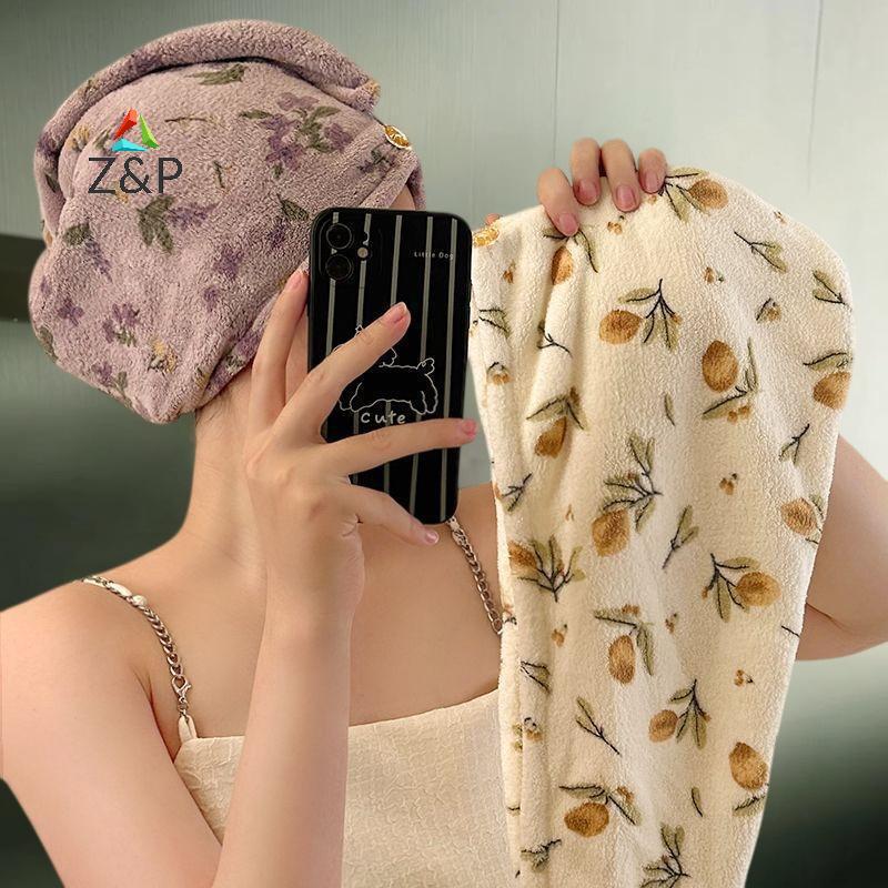 [Z&PT] Quily ผมแห้งหมวก Super Absorbent Soft Bathroom Women Head Towel Girls Cute Hair Towel Hair Dr
