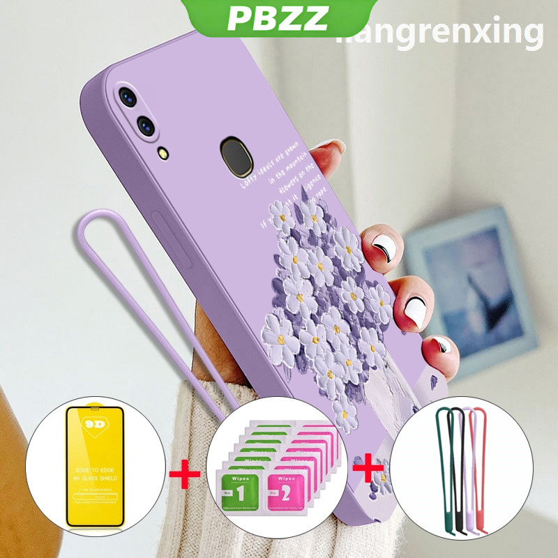 PBZZ FREE กระจกนิรภัย เคส vivo v9 vivo v11i vivo y95 vivo y91 vivo y91i เคสโทรศัพท์ Softcase ซิลิโคน