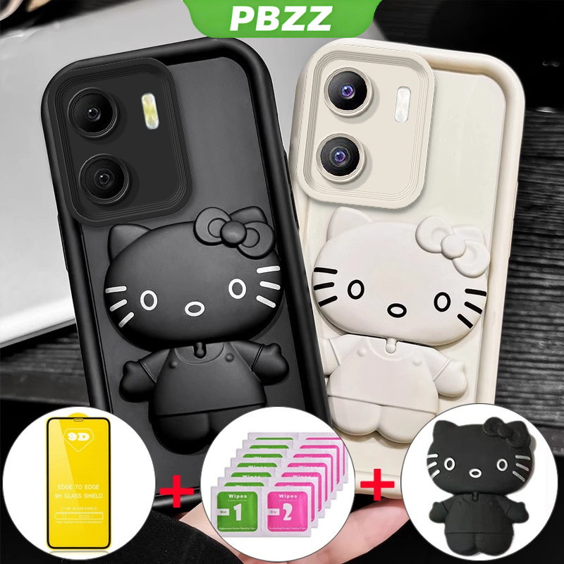 PBZZ เคสสำหรับ VIVO Y15S VIVO Y15A VIVO Y01 เคสโทรศัพท์แบบนุ่มซิลิโคนกันกระแทก ดีไซน์ใหม่สวยงามการ์ต