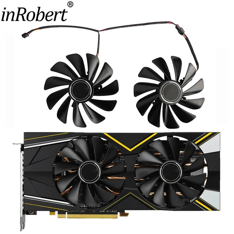 2pcs 95 มม.FDC10U12S9-C RX5700 GPU พัดลมสําหรับ ASRock Radeon RX 5700 XT 5700XT พัดลมระบายความร้อน C
