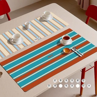 Bauhaus สไตล์ Placemat พรีเมี่ยมกันน้ํา Oilproof หนังบนโต๊ะอาหาร Mat โต๊ะกาแฟโต๊ะ Decor Mat