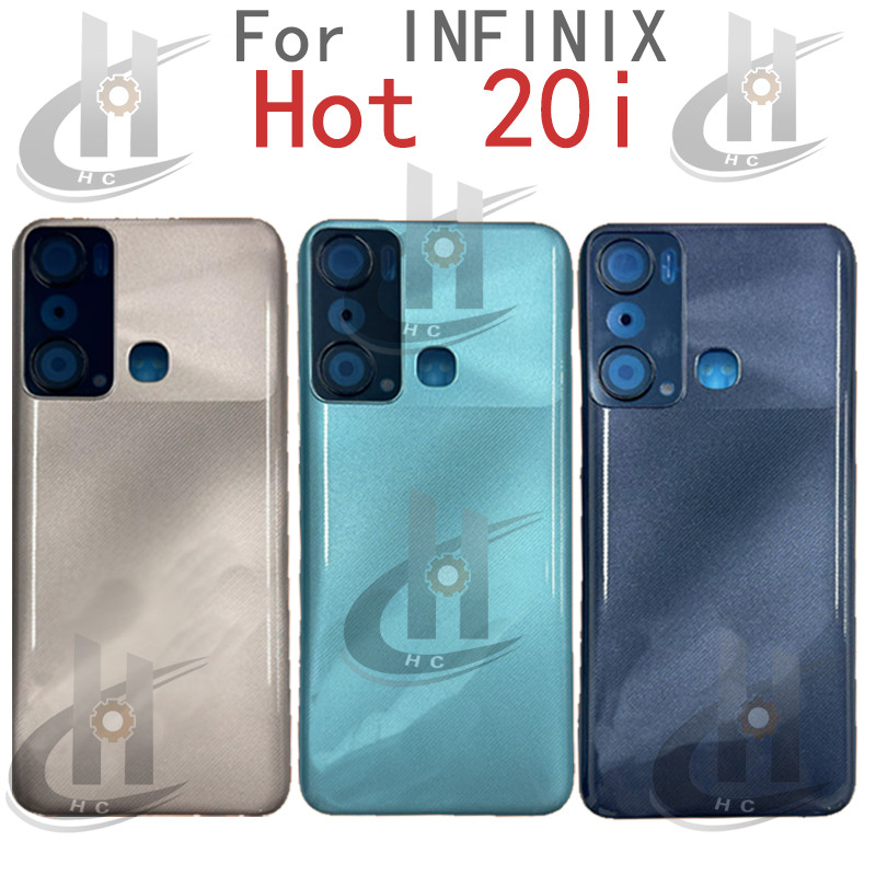 สําหรับ infinix Hot 20i X665C X665E แบตเตอรี่ฝาหลังประตูเปลี่ยนอะไหล่ซ่อมป้องกันกรณี