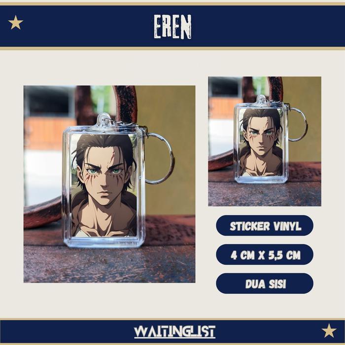 พวงกุญแจ Gantungan Kunci Anime Attack On Titan Eren - Levi - Armin - Mikasa - Eren