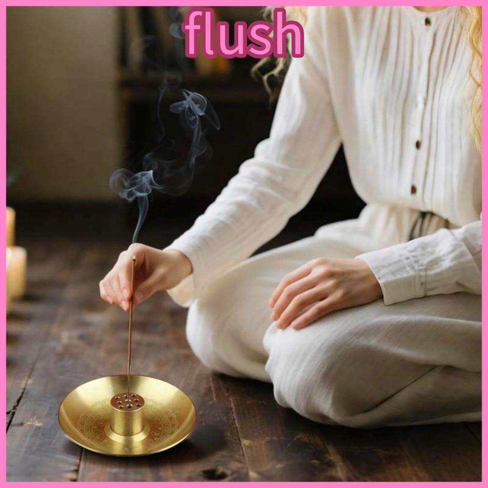 FLUSH ที่ใส่ธูป 9 หลุม ฐานบ้าน กลิ่นหอม แผ่นจับเถ้า