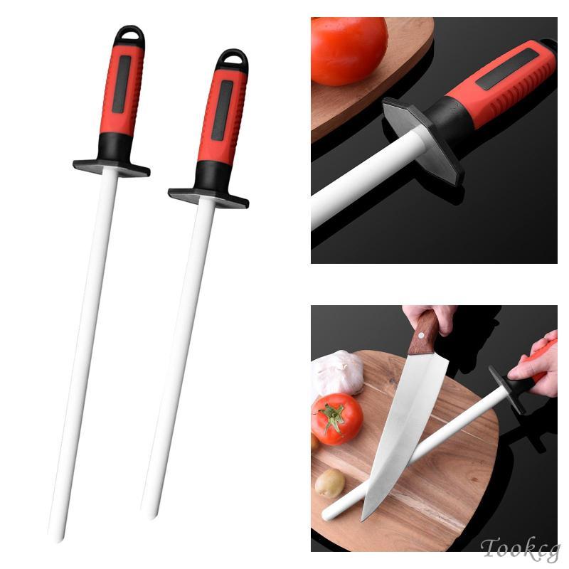 [Tookcg] เซรามิค Honing Rod Non Slip Handle เซรามิค Rod Sharpening Rod Sharpening เครื่องมือสําหรับม