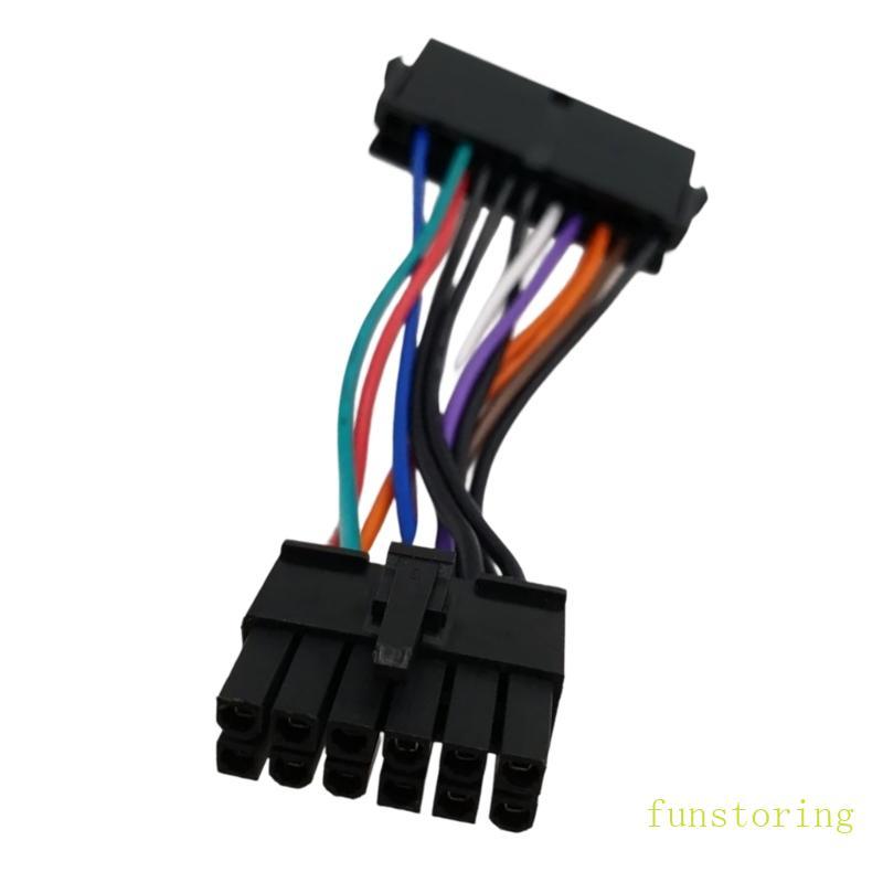 FUN 24Pin ถึง 12Pin หลักอะแดปเตอร์จ่ายไฟสายเคเบิลสําหรับ Q77 B75 A75 Q75 คอมพิวเตอร์เดสก์ท็อปเมนบอร์