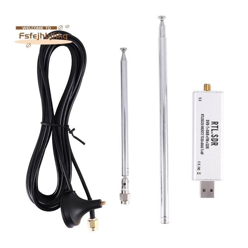 [fsfejhbjhkq] ตัวรับสัญญาณ RTL SDR V3 RTL2832U 0.1MHz-1.7GHz TCXO SMA พร้อมเสาอากาศ