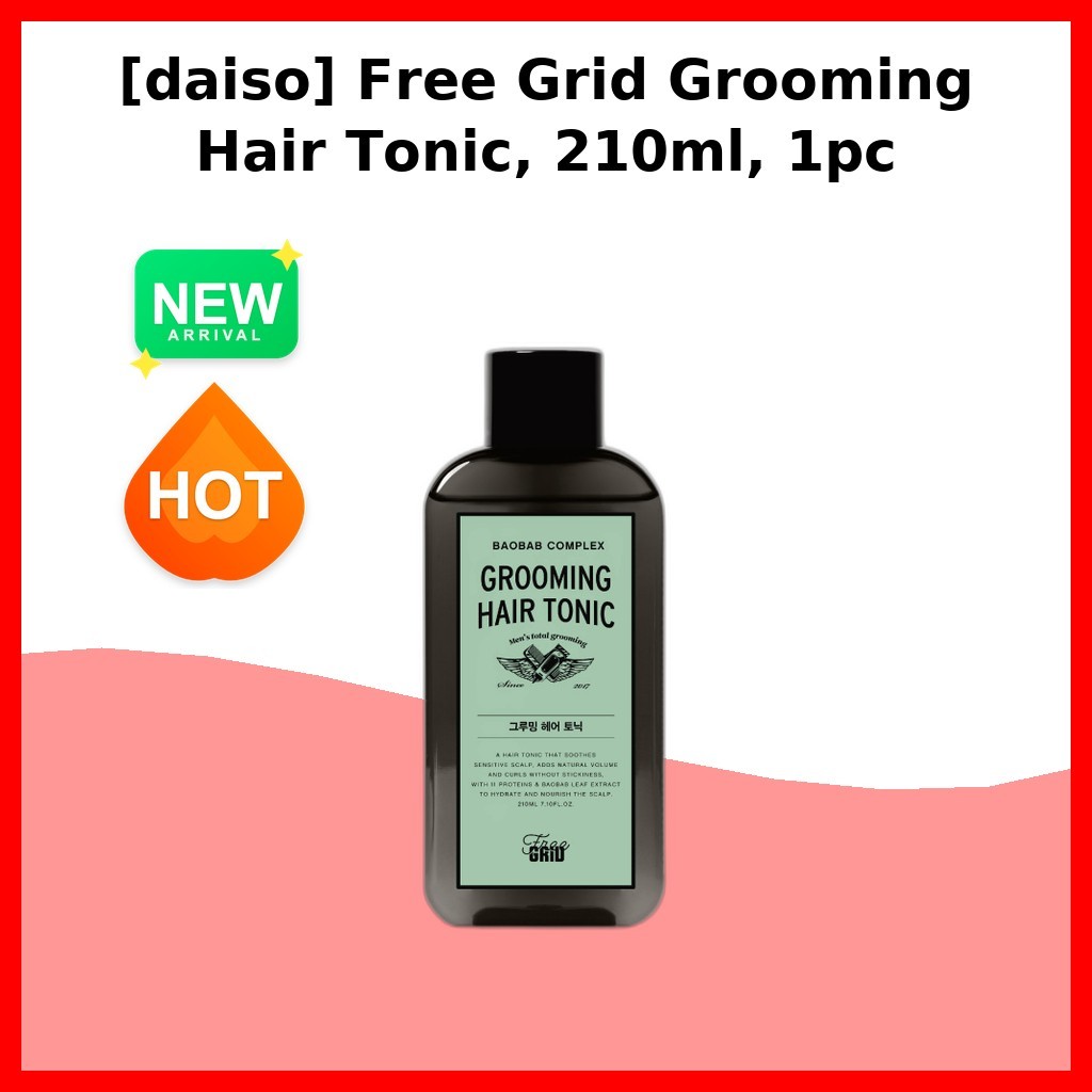 [daiso] Free Grid Grooming Hair Tonic, 210ml, 1pc / Korean Hair Tonic / Volume & Texture / ของแท้ 10