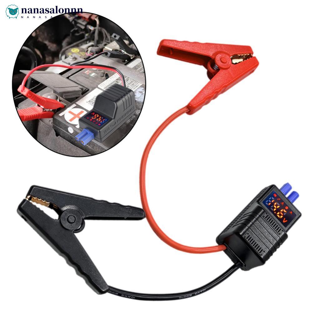 NANASALONNN รถ Jump Starter 650A 12V พร้อม EC5 ปลั๊กเชื่อมต่อคลิปฉุกเฉินอัจฉริยะ Clamp Booster Anti 