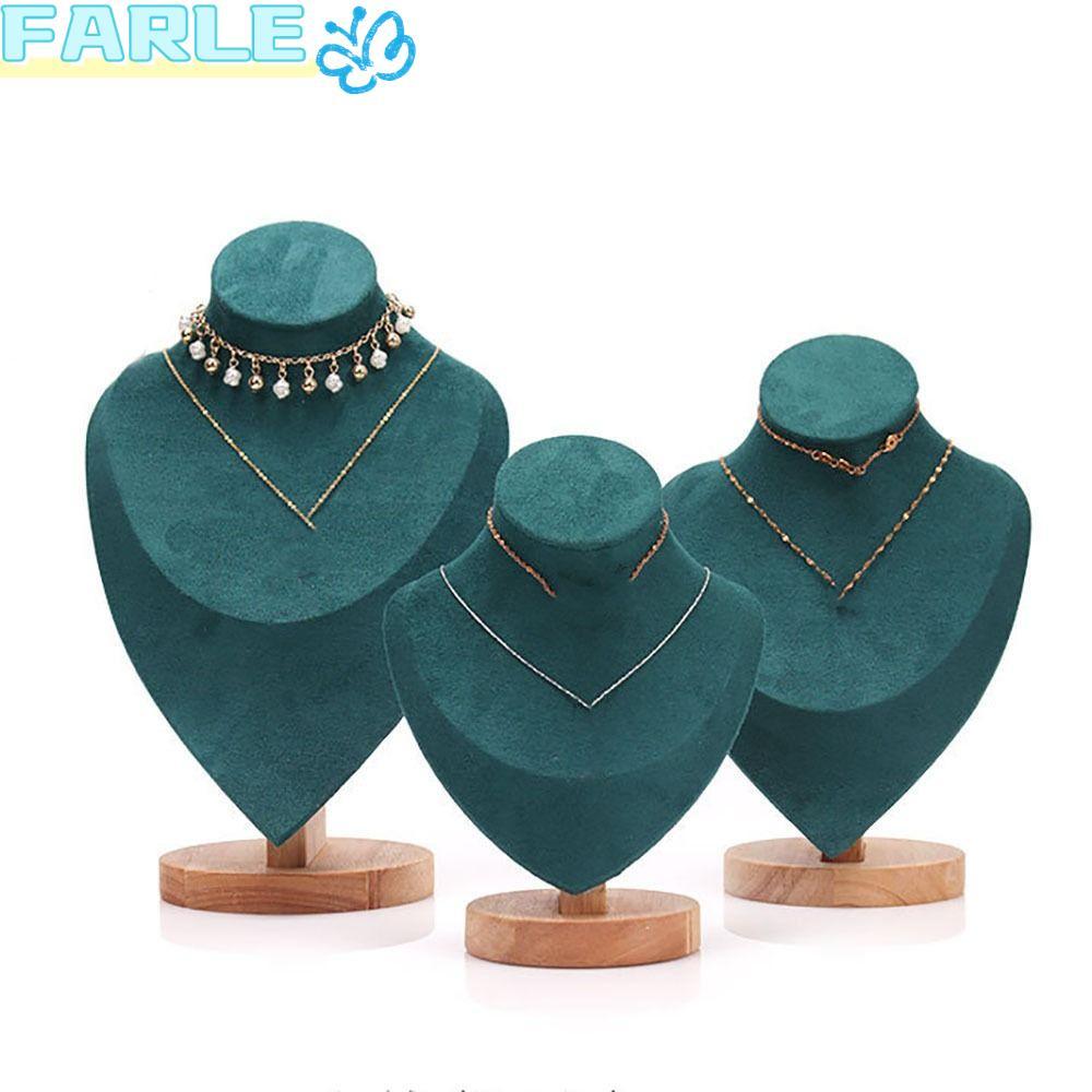 Frl ชั้นวางสร้อยคอโชว์, ชั้นเก็บของเครื่องประดับโชว์หนังนิ่ม, สร้อยคอโมเดลโชว์ไม้