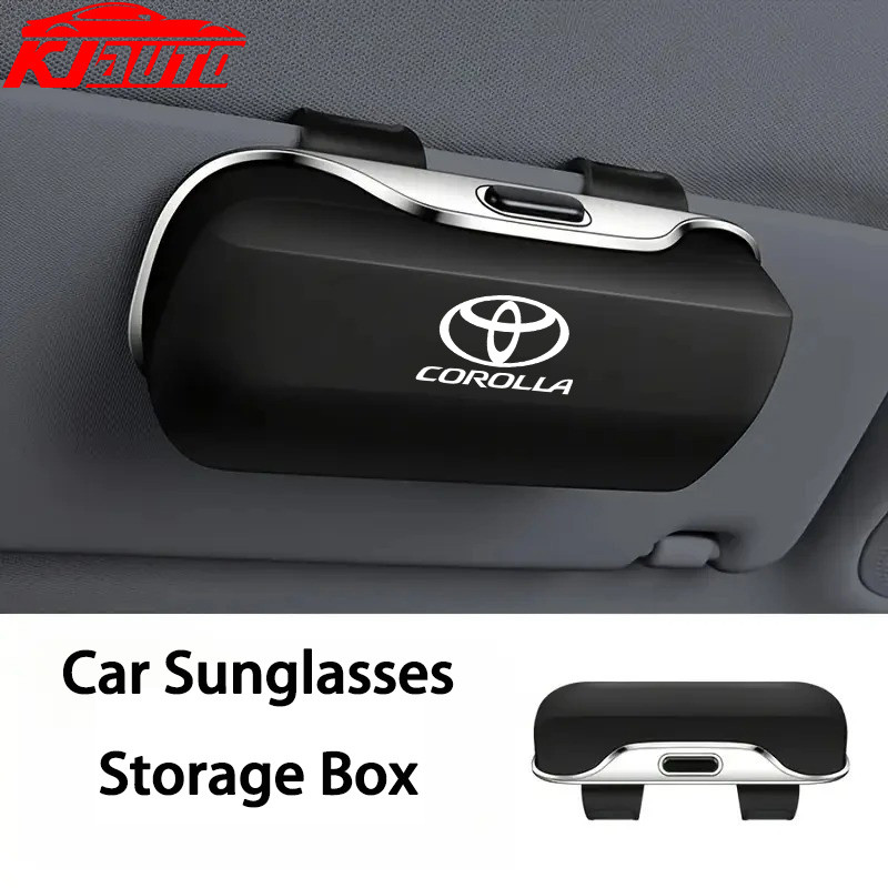 Toyota Corolla รถ Sun Visor แว่นตากันแดดผู้ถือกดสวิทช์แว่นตากล่องเก็บซับนุ่มป้องกันรอยขีดข่วนสําหรับ