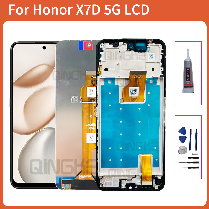 สําหรับ Honor X7D 5G จอแสดงผล LCD กรอบ Touch Panel Digitizer สําหรับ Honor X7D 5G LCD กรอบ